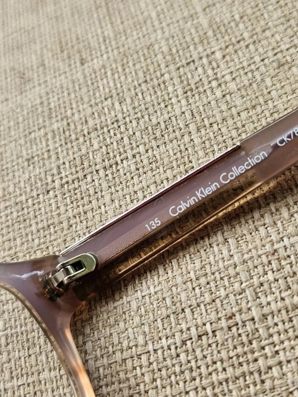Vintage Calvin Klein Eyeglasses Frame Lilac/Tan Tone Eyewear CK7890 Unisex Glass
